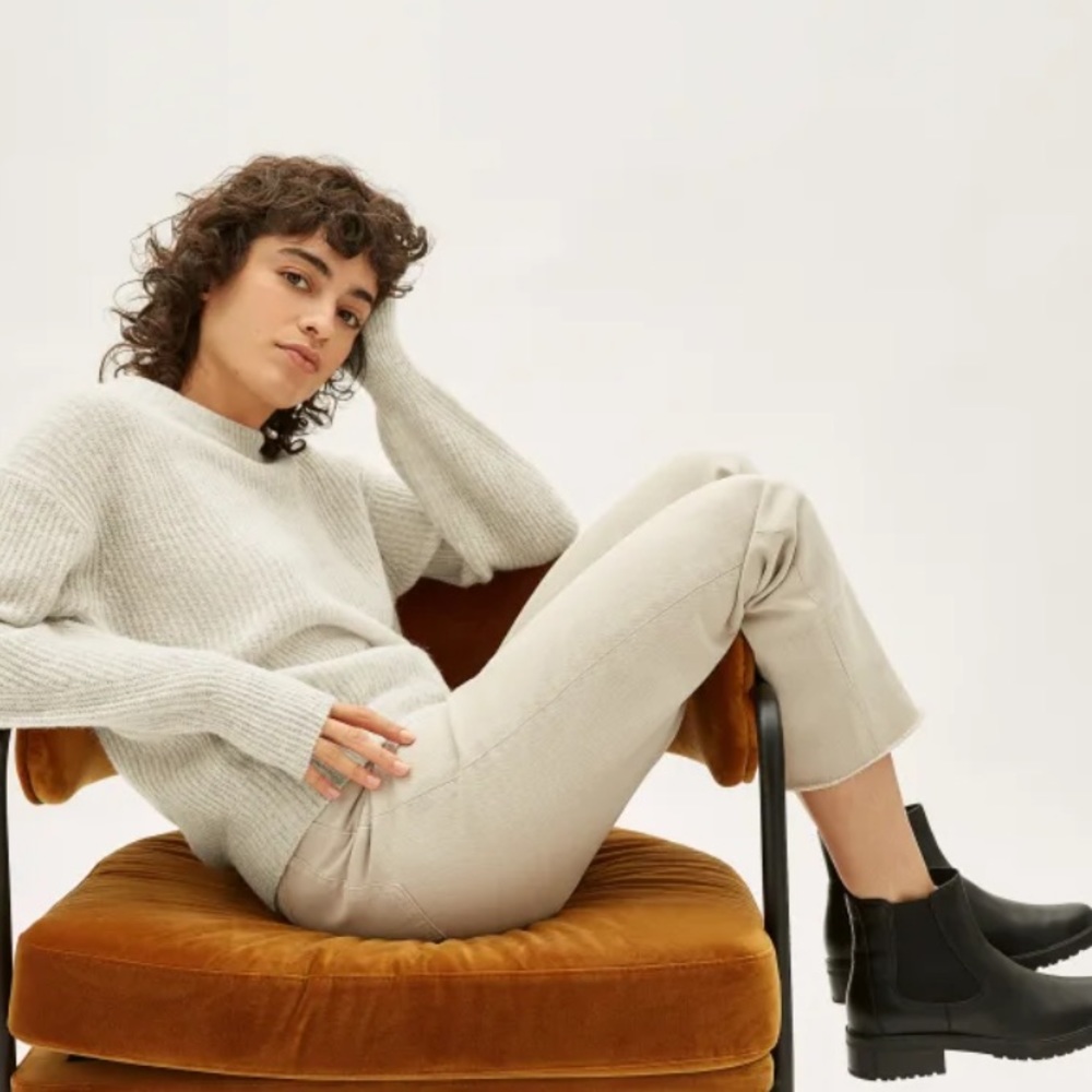 Everlane alpaca crew sweater XS